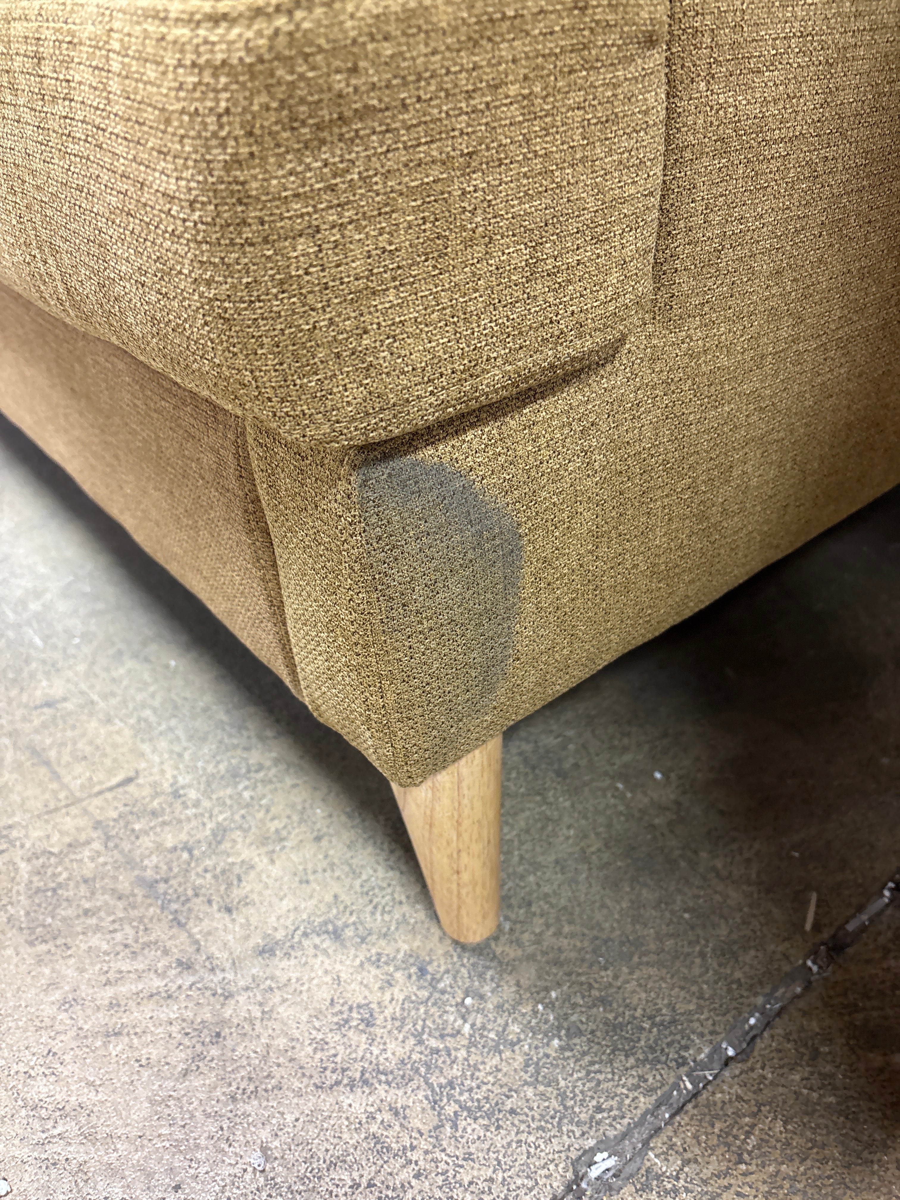 Upholstered Square Arm Loveseat SHOWROOM ITEM - Image 3