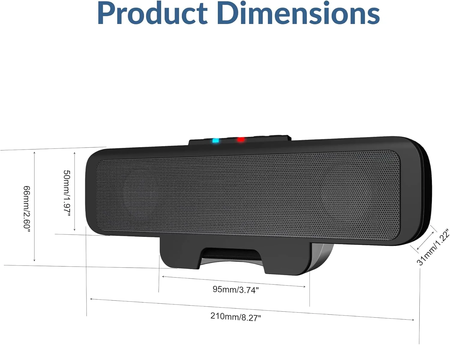 USB & Bluetooth Speaker Bar - Image 5
