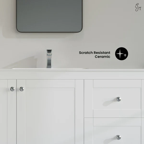Vanity Sink Top in Glossy White - Image 2