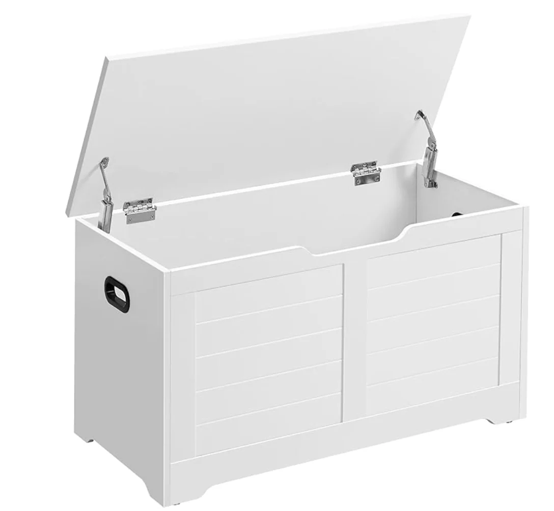 VASAGLE Storage Chest, Storage Bench with 2 Safety Hinges, Farmhouse Style SHOWROOM ITEM
