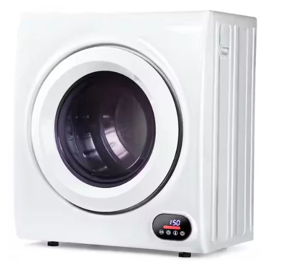 Vented Portable Clothes Dryer in White, Laundry Dryer with LCD Control