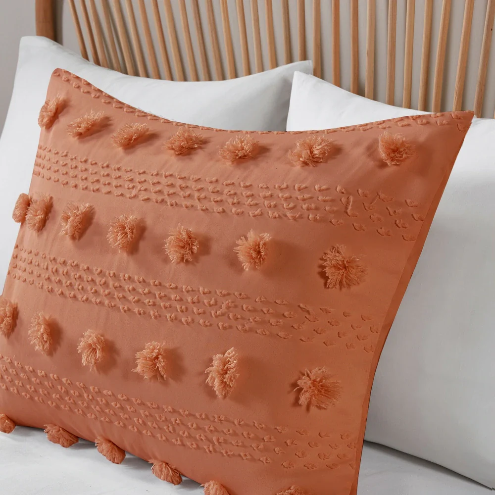 Vera Clip Jacquard Comforter Set - Rust - Twin - Image 5