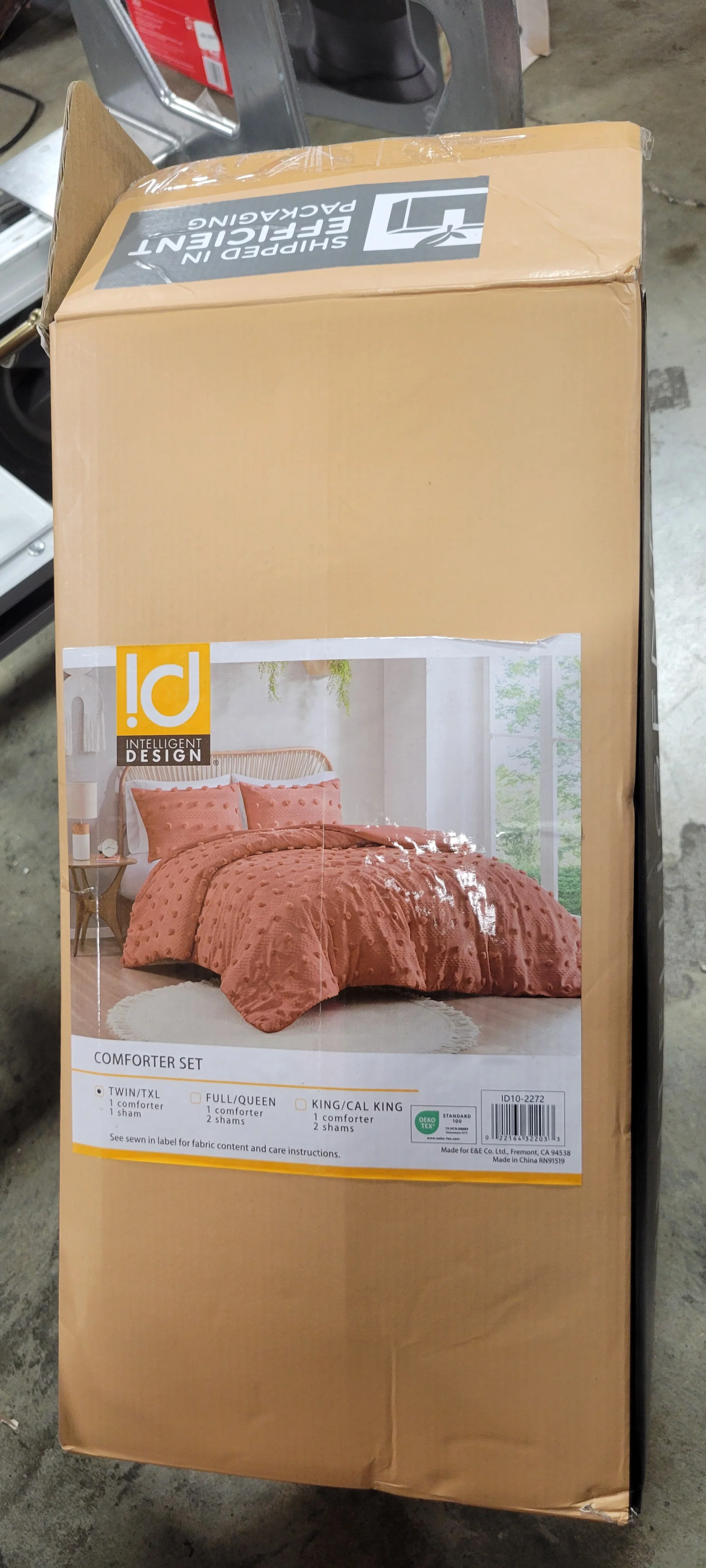 Vera Clip Jacquard Comforter Set - Rust - Twin - Image 7
