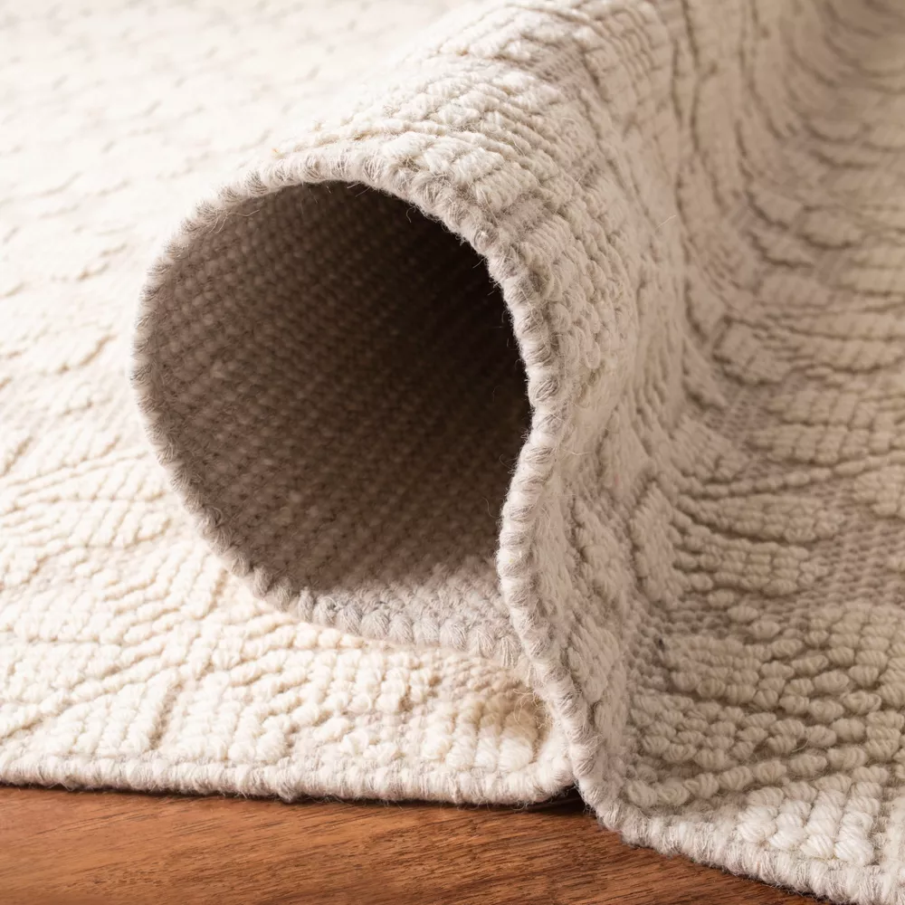Vermont Hand Woven Indoor Area Rug - Ivory - 8'x10' - Image 2