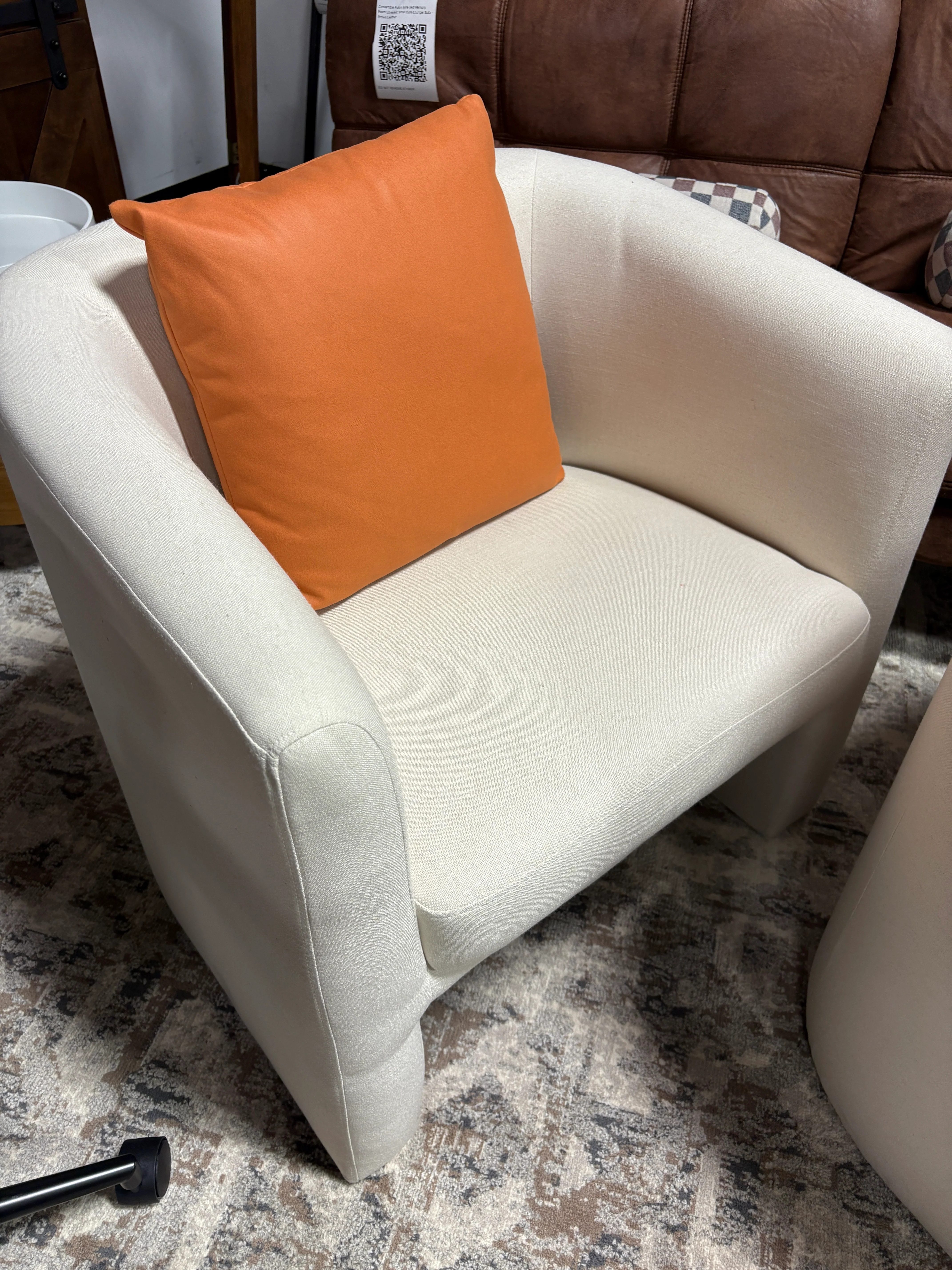 Vernon Upholstered Barrel Accent Chair SHOWROOM ITEM - Image 4