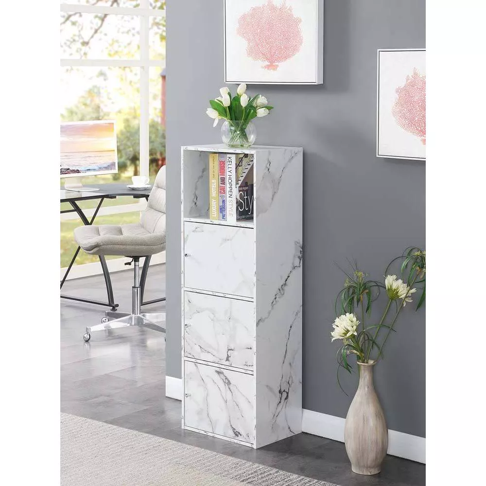 VersaStorage Tri-Door Cabinet with Cubby Storage and Shelf - Image 4