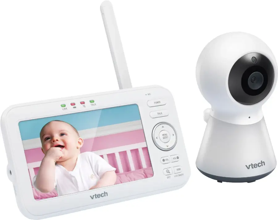 Video Baby Monitor w/Adaptive Night Light - White - Image 2