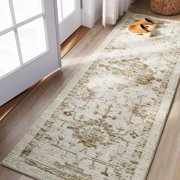 Vintage Distressed Rug - 2'4"X7' - Image 4