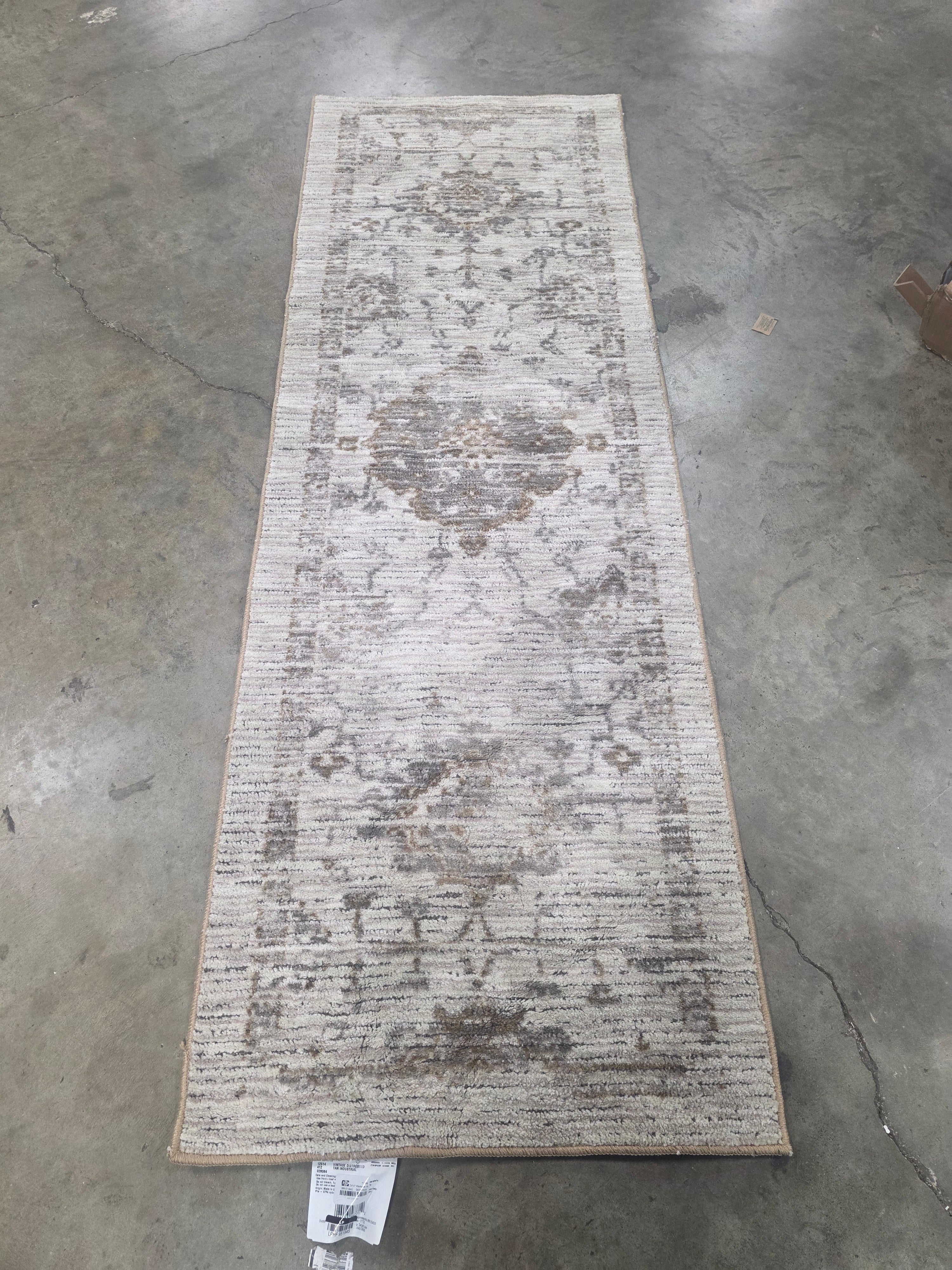 Vintage Distressed Rug - 2'4"X7' - Image 6