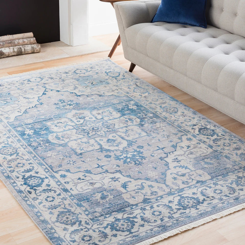 Vintage Persian Traditional Blue Area Rug - 8' 10" x 12' 10" - SHOWROOM ITEM