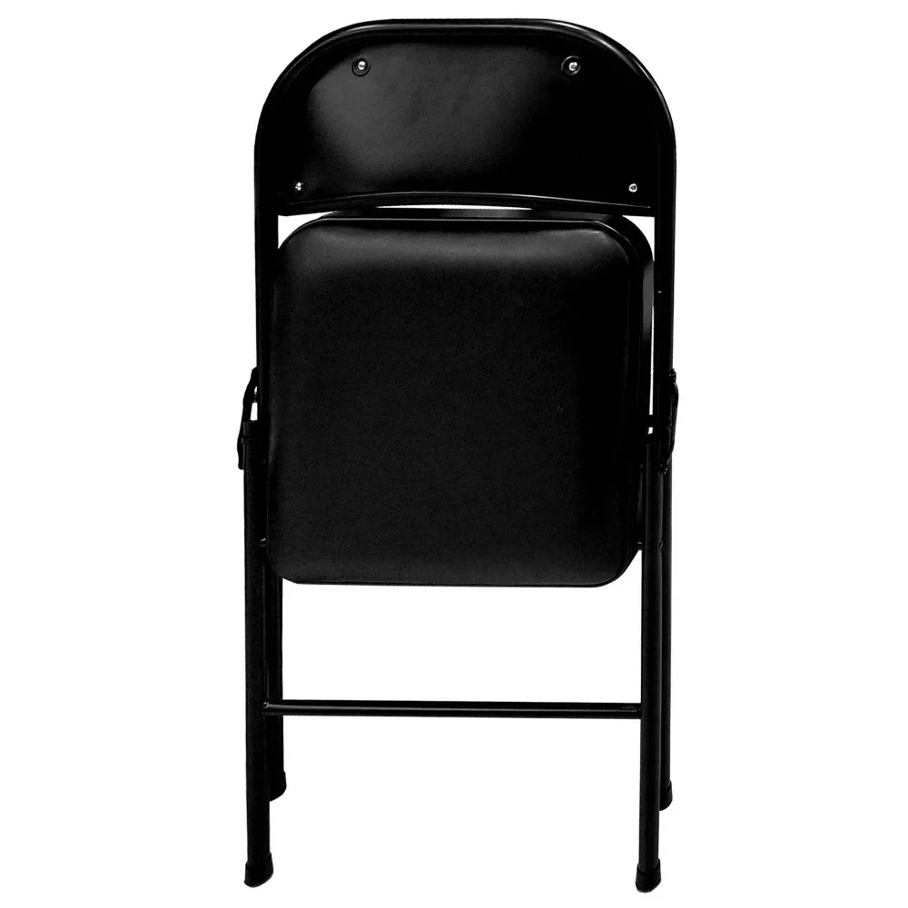 Vinyl Padded Folding Chair Black - Image 2