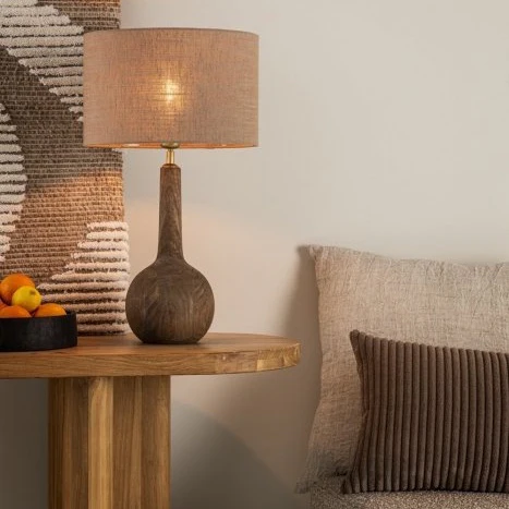 Vista Natural Wood Assembled Table Lamp SHOWROOM ITEM