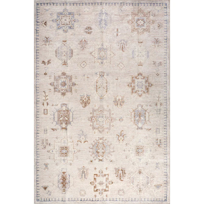 Vivica SplashGuard Faded Medallion Machine Washable Area Rug 8'x10'