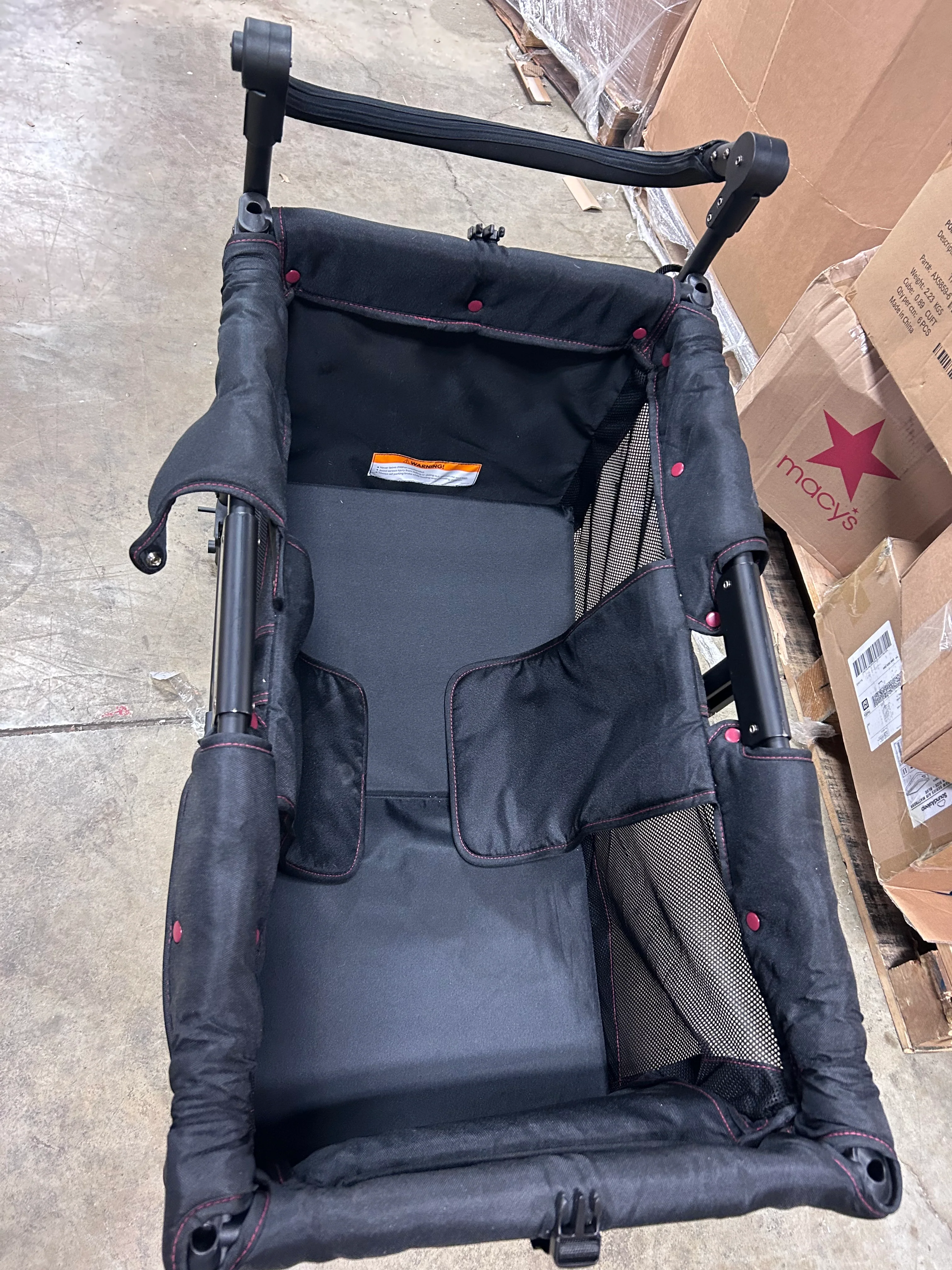 W4 Elite Wagon Black with Red Stitching & Snack Tray - Black - Image 5