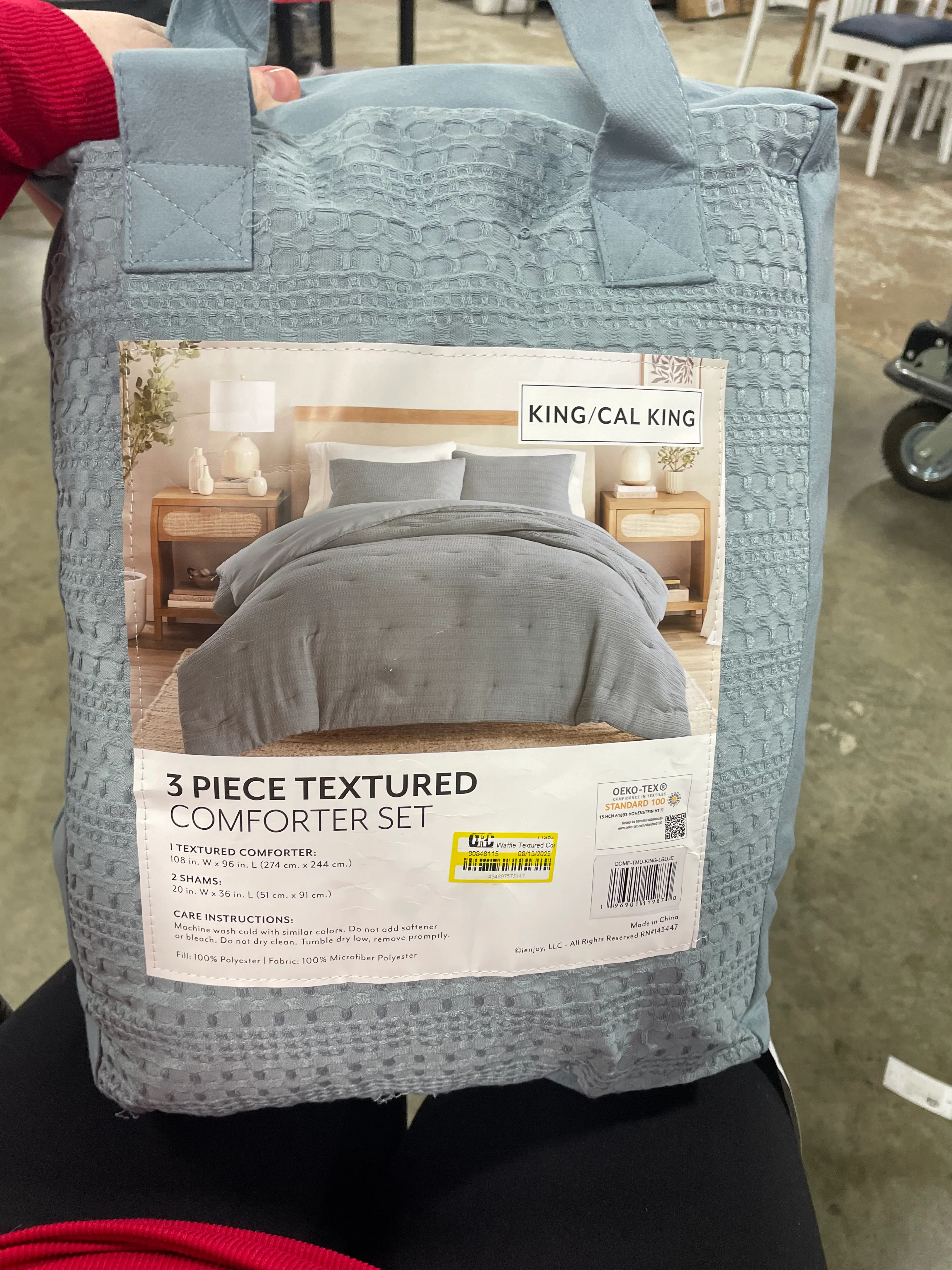 Waffle Textured Comforter Set All Season King/California King - Image 6