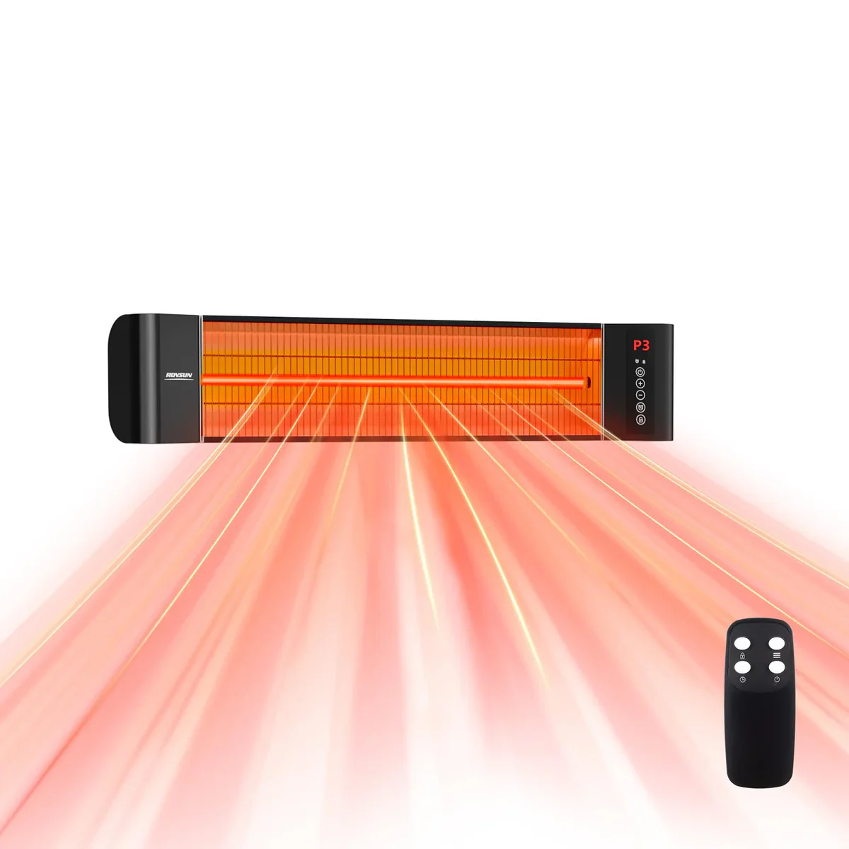 Wall Mounted Electric Heater with Remote & Timer - Image 2