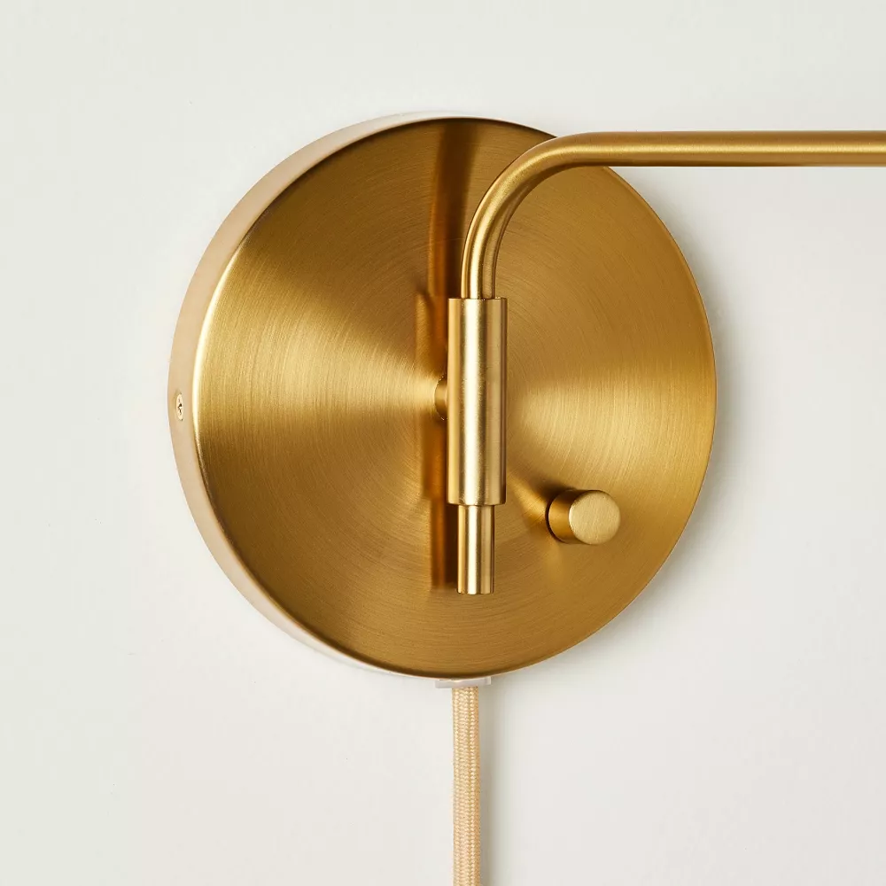 Wall Sconce with Horizontal Arm Brass - Image 2