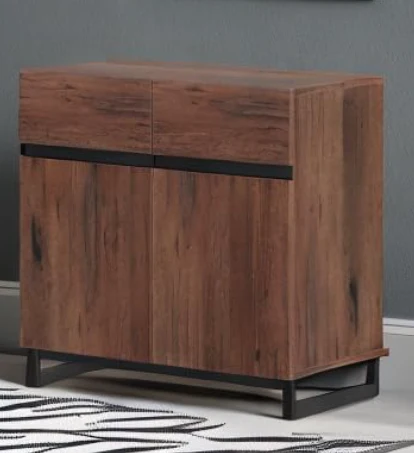 WAMPAT Sideboard Buffet Cabinets, Modern Sideboard with Adjustable Shelf and Metal Base, Coffee Bar Cabinet Storage Cabinet for Living Room, Kitchen, Brown SHOWROOM ITEM