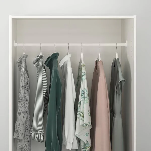 Wardrobe With 2 Doors, White - Image 4