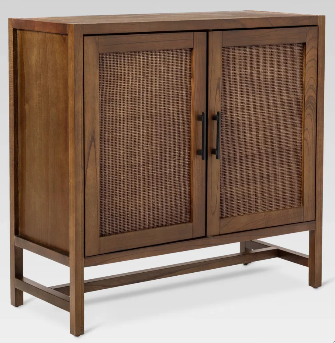 Warwick 2 Door Cabinet Brown - Threshold™: Transitional Style, Adjustable Shelves, Wood Veneer Finish SHOWROOM ITEM