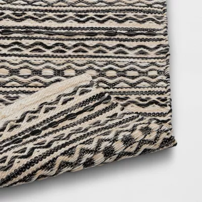 Washable Norwalk Stripe Rug Black/White - 4'x6' - Image 2