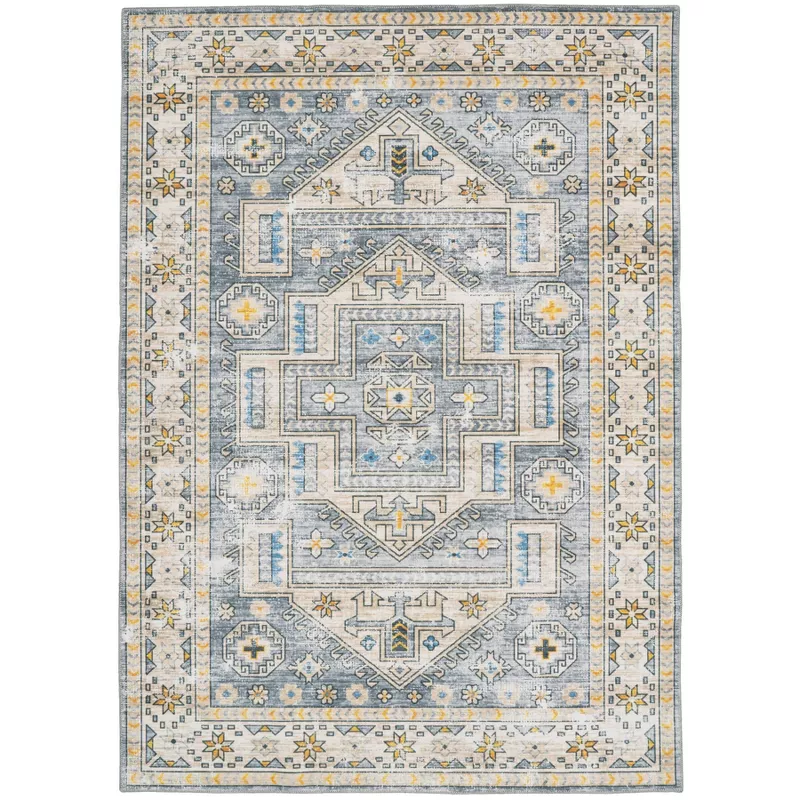 Washable Parson Rug Gray/Beige - 2'x3'