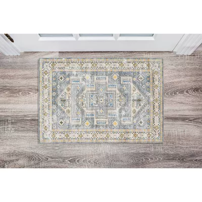 Washable Parson Rug Gray/Beige - 2'x3' - Image 3