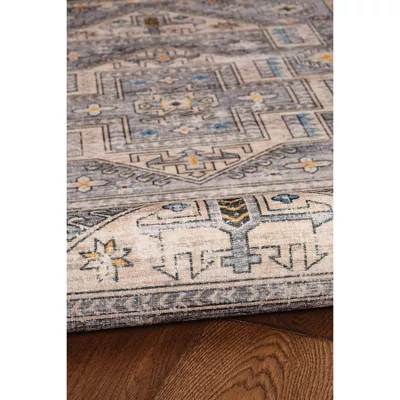 Washable Parson Rug Gray/Beige - 2'x3' - Image 4