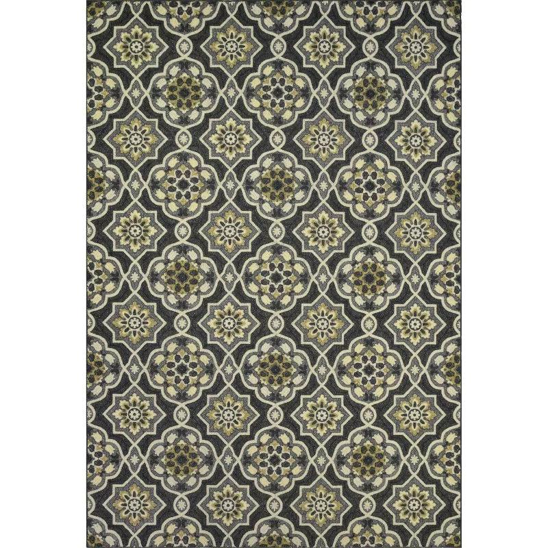 Washable Rowena Rug Charcoal Gray - 7'x10'