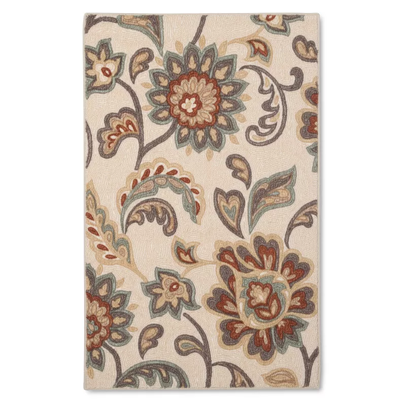 Washable Rugs Paisley Floral Accent Rug 2'6"x3'10"