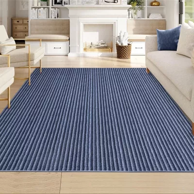 Washable Super Soft Boho Stripe Rug Contemporary Large Non Slip Non Shedding - 5'x7' - Image 3