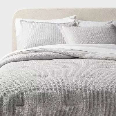 Washed Waffle Weave Comforter and Sham Set - Full/Queen - Image 2