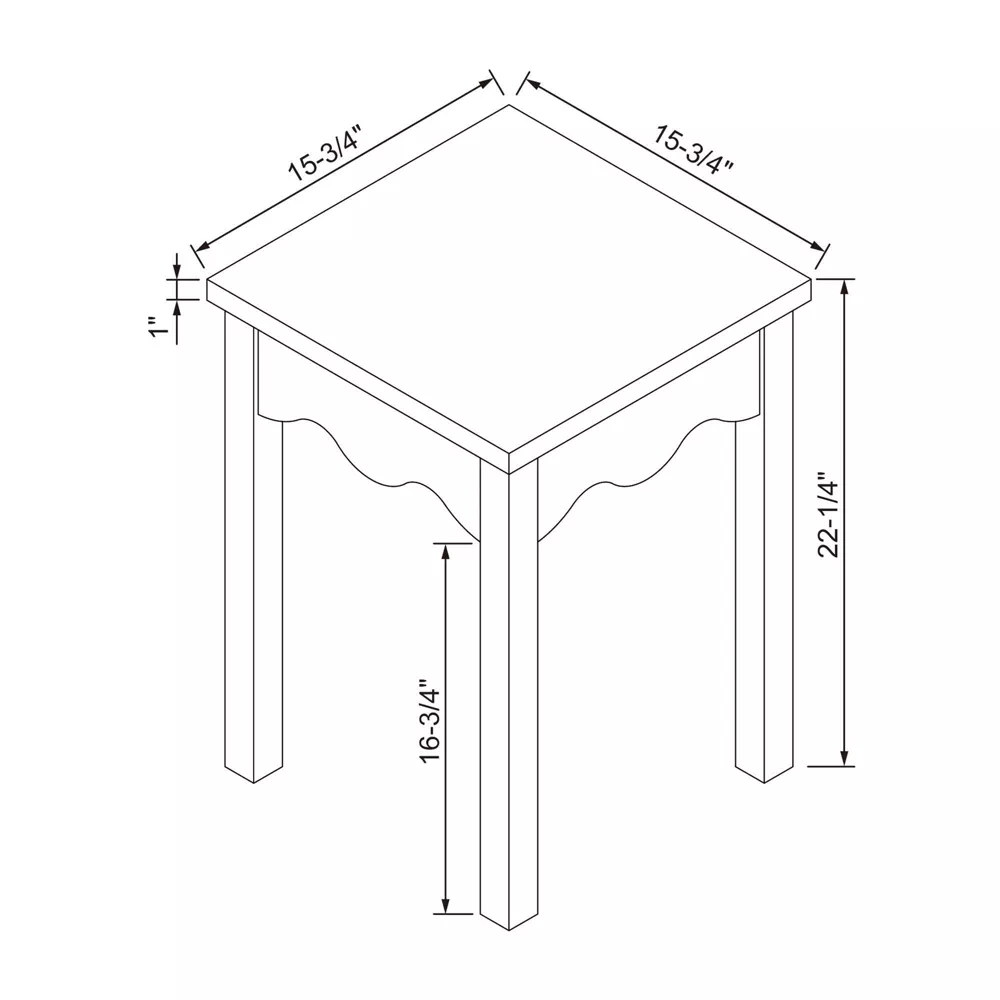 Wavy Accent Side Table Natural - Image 2