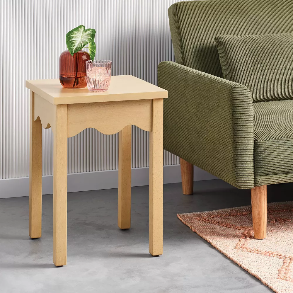 Wavy Accent Side Table Natural - Image 5