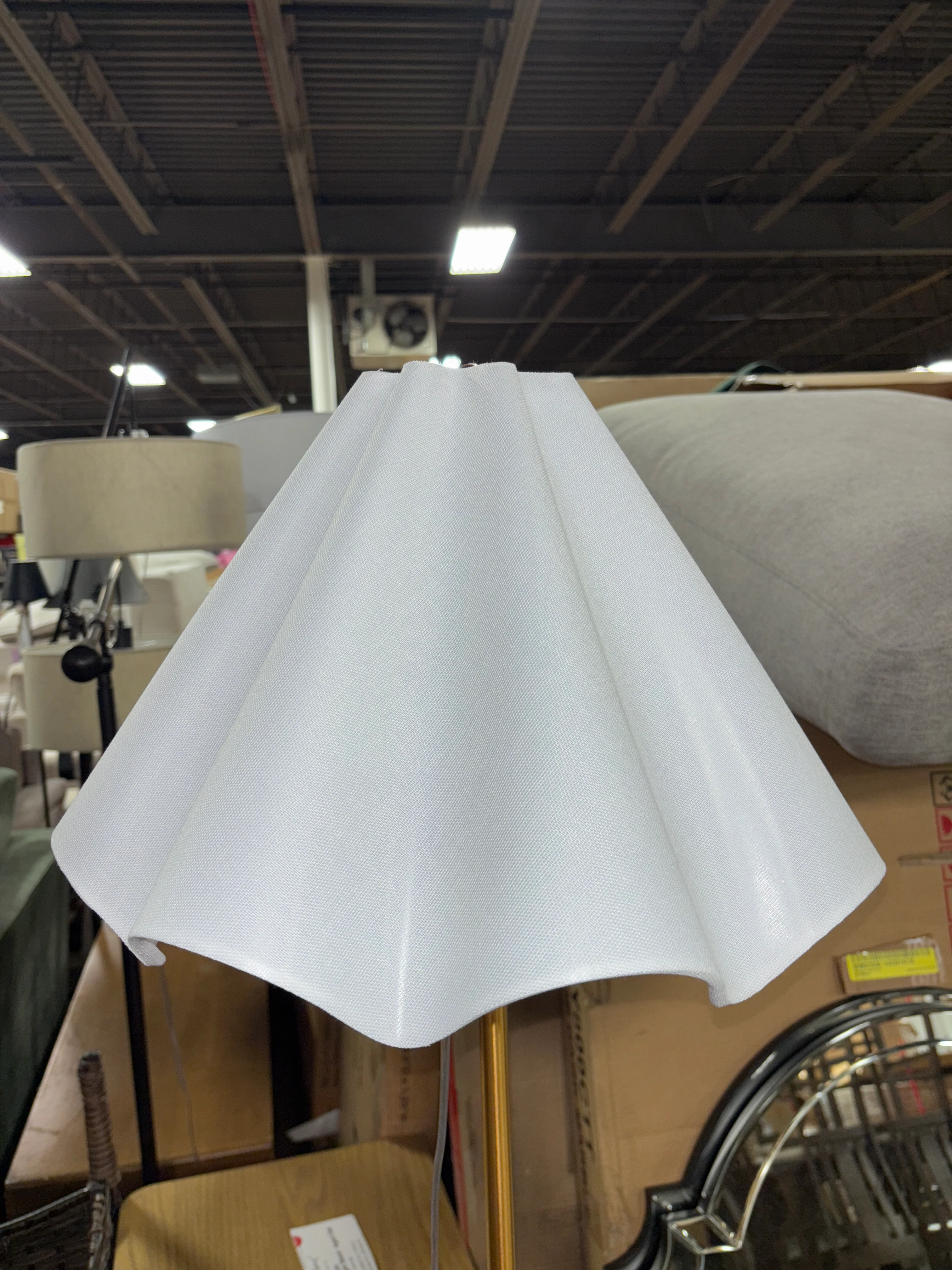 Wavy Shade Collection with Ceramic Base Floor Lamp Green SHOWROOM ITEM - Image 3