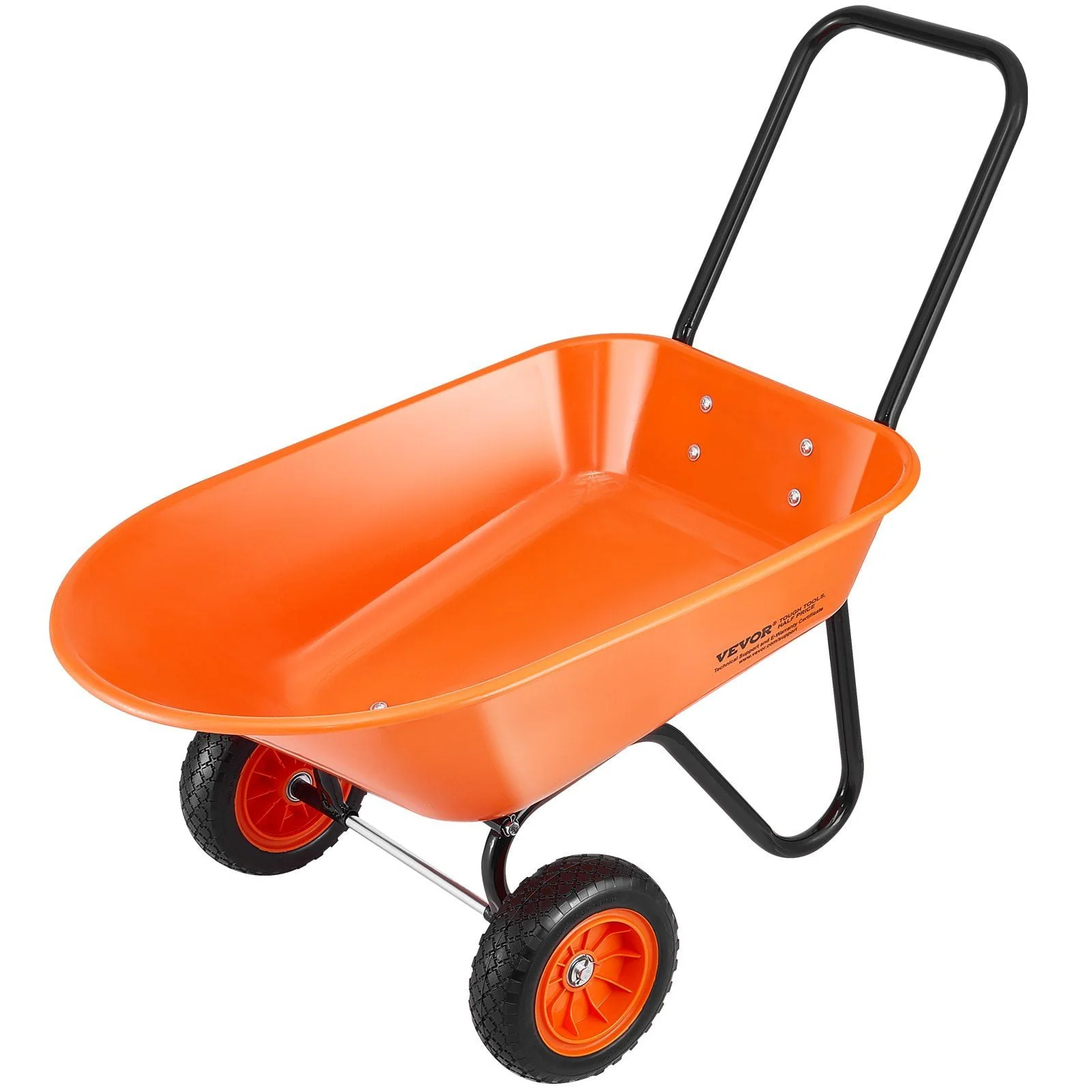 Wheelbarrow Cart, 2 Wheels Garden Dump Cart, Wagon with Handle - Image 8