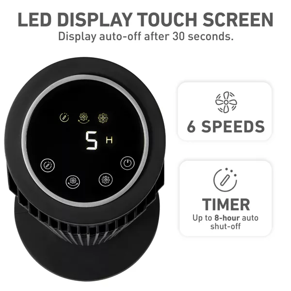 Whisper Force Tower Oscillating Fan with Clean Breeze - Image 4