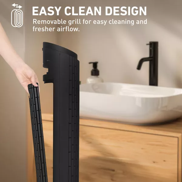 Whisper Force Tower Oscillating Fan with Clean Breeze - Image 3