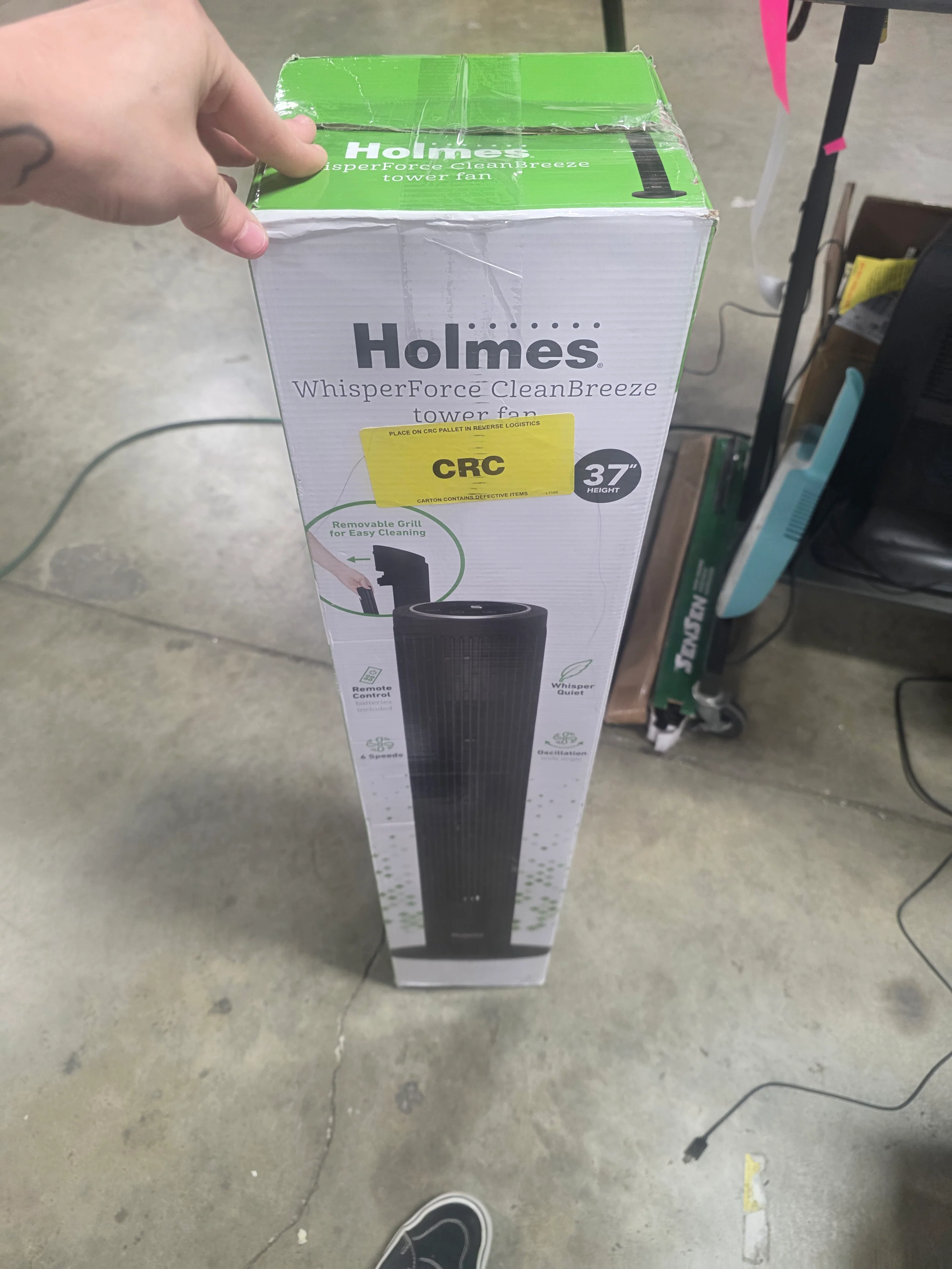 Whisper Force Tower Oscillating Fan with Clean Breeze - Image 8
