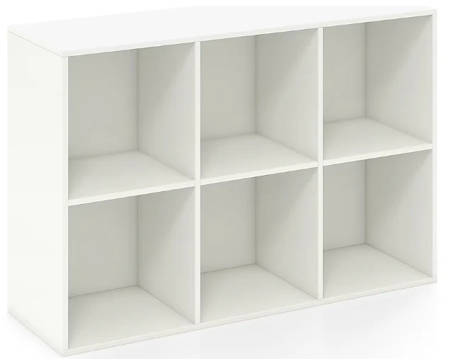White 6 Cube Freestanding Bookcase