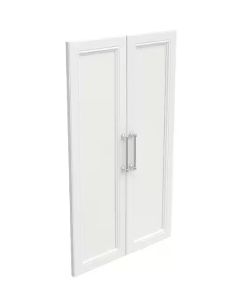 White Modular Storage Solid 2-Door Kit Wood Closet System - Image 2