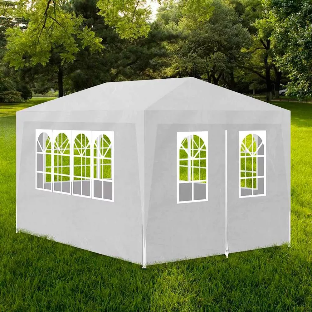 White Party Tent - UV and Water-Resistant Garden Gazebo with Steel Frame - Image 5