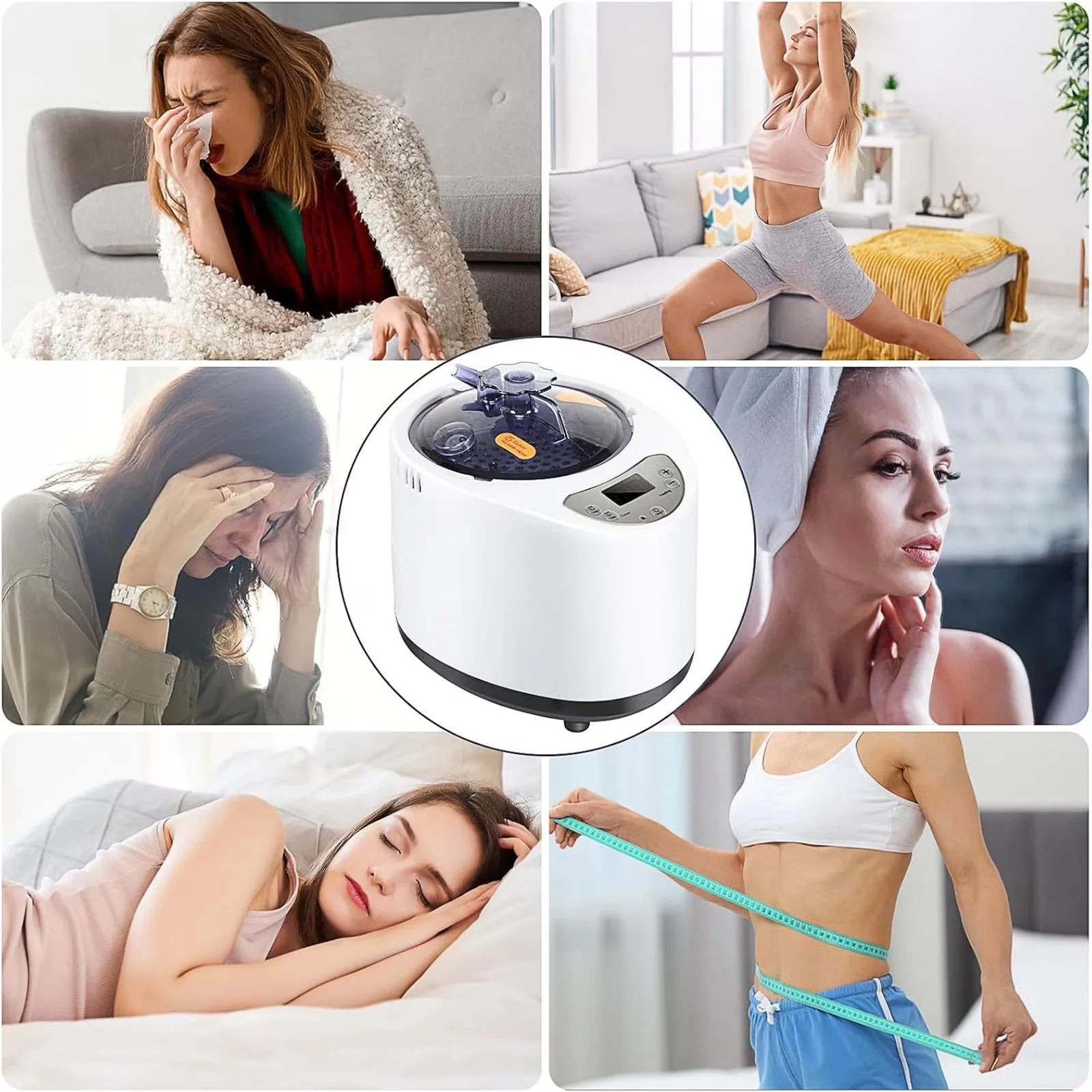 White Portable Steam Sauna Generator With Remote Control Spa Machine - Image 3