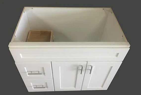 White Shaker Single-sink Bathroom Vanity Base Cabinet - Image 2