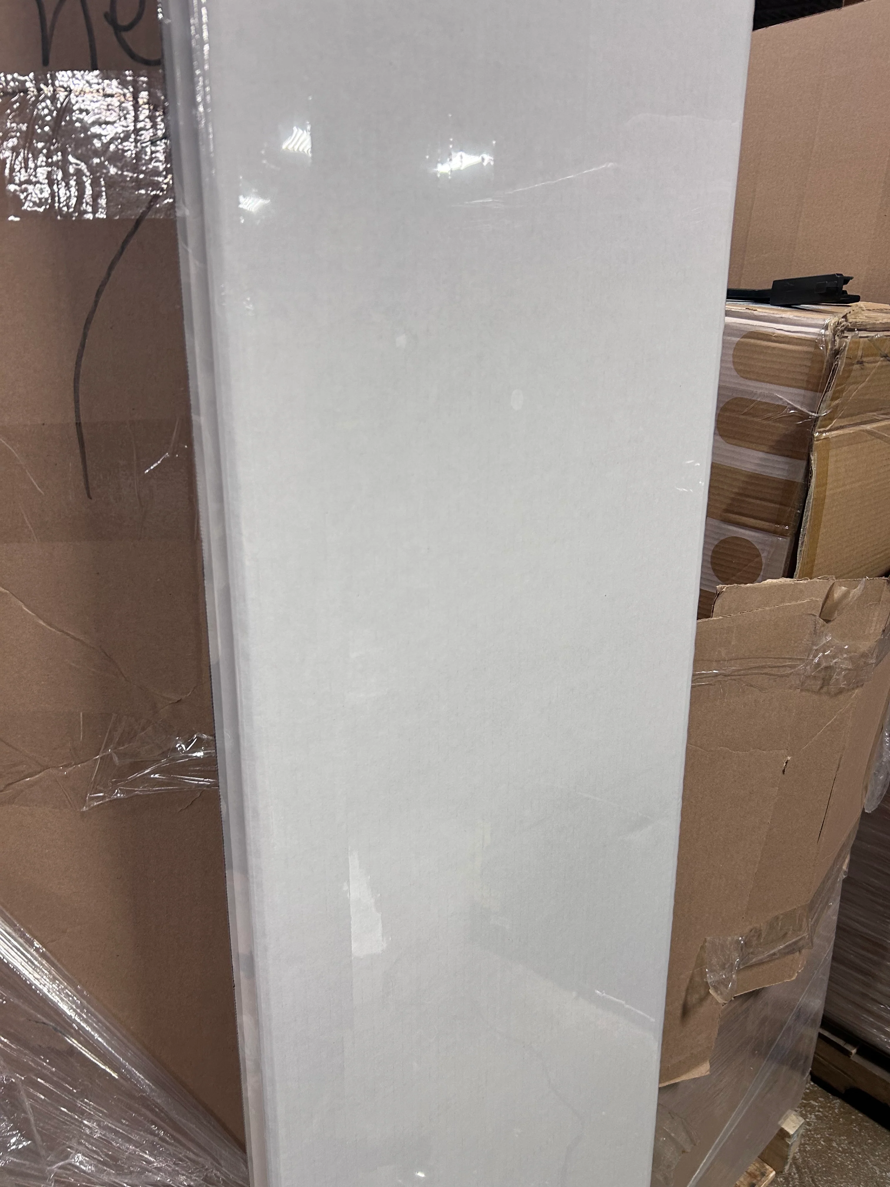 White Temporary Cardboard Folding Screen - 6 Panel - Image 8