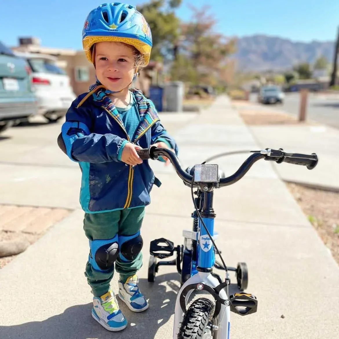 Whizz Bike with Kickstand, Blue - Image 5