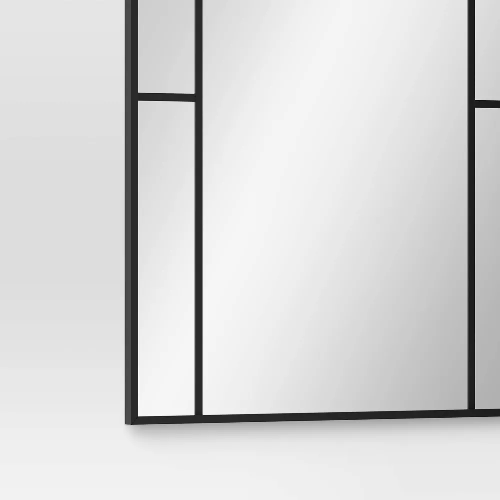 Window Pane Wall Mirror Black - Image 2