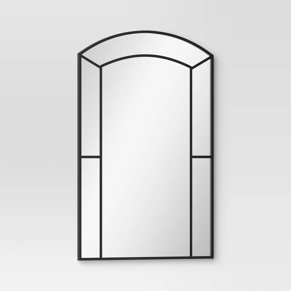 Window Pane Wall Mirror Black - Image 3
