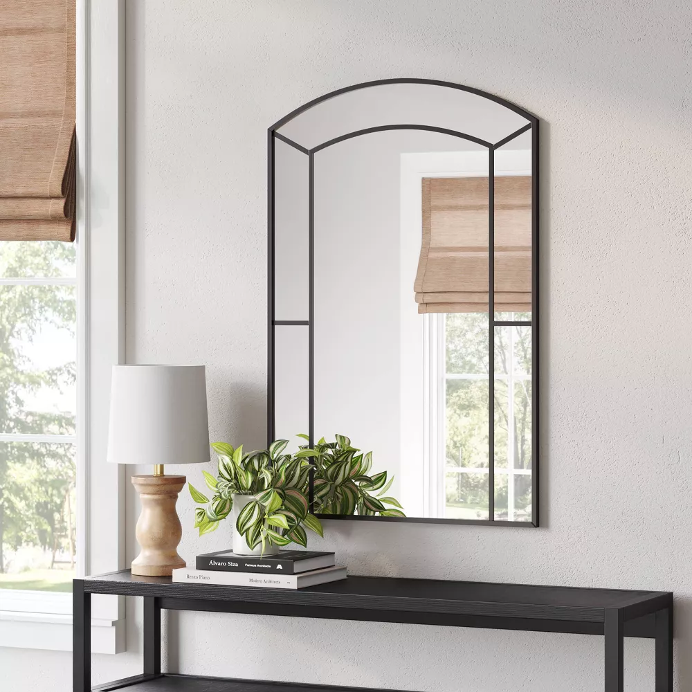 Window Pane Wall Mirror Black - Image 4