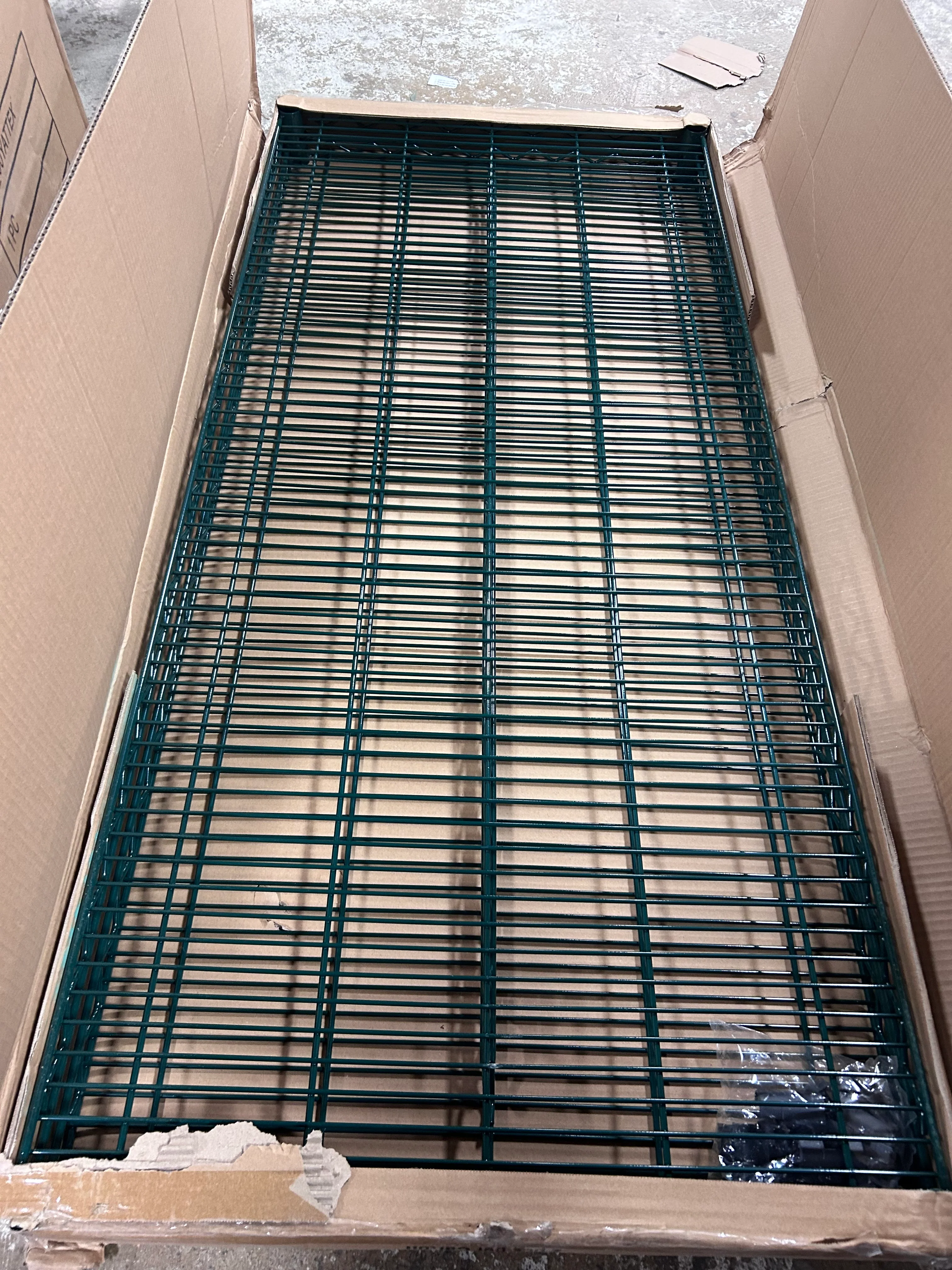 Wire Shelf w/Clips, Green Epoxy - Image 2